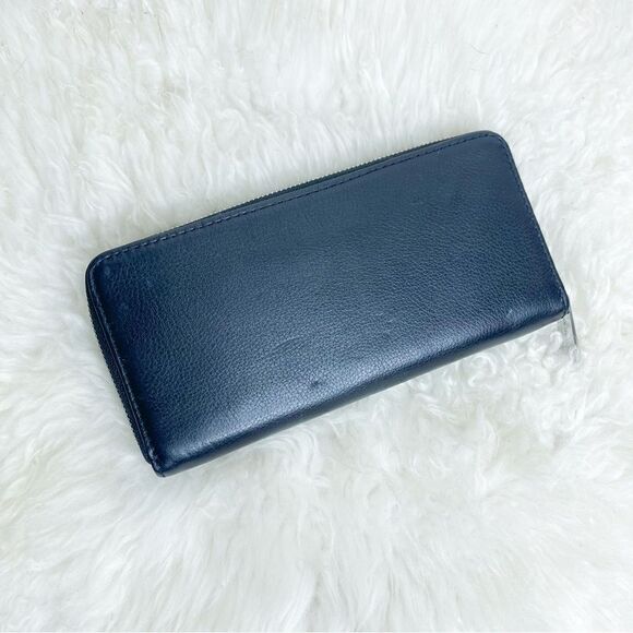 🍋 Michael Kors • Black Leather Zip Around Wallet w/Inner Separations for Cards - Picture 4 of 9